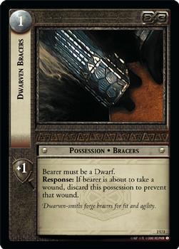 2002 Decipher Lord of the Rings CCG: Mines of Moria #2U3 Dwarven Bracers Front