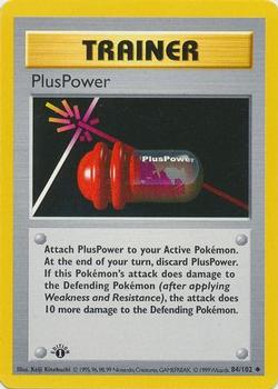 1999 Pokemon Base Set 1st Edition #84/102 PlusPower Front