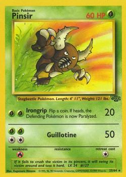 1999 Pokemon Jungle #25/64 Pinsir Front