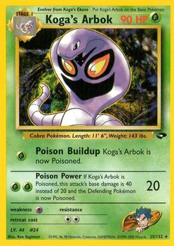 2000 Pokemon Gym Challenge #25/132 Koga's Arbok Front