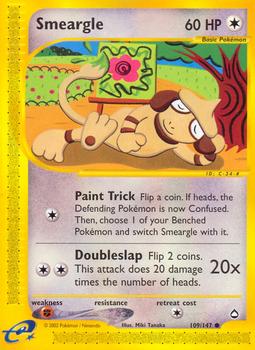 2003 Pokemon Aquapolis #109/147 Smeargle Front