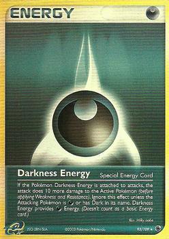 2003 Pokemon EX Ruby & Sapphire #93/109 Darkness Energy Front