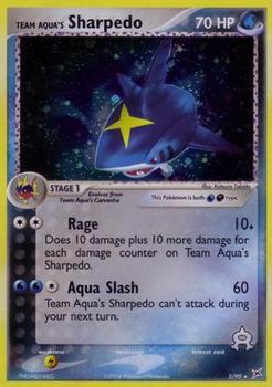 2004 Pokemon EX Team Magma vs Team Aqua #5/95 Team Aqua's Sharpedo Front