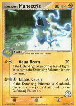 2004 Pokemon EX Team Magma vs Team Aqua #29/95 Team Aqua's Manectric Front