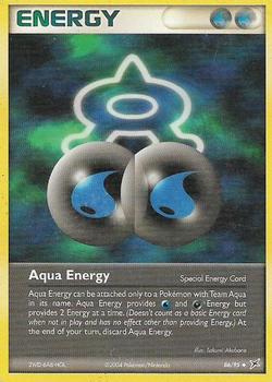 2004 Pokemon EX Team Magma vs Team Aqua #86/95 Aqua Energy Front