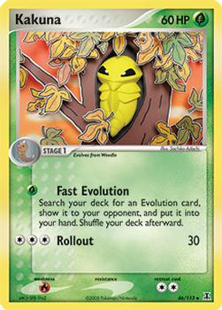 2005 Pokemon EX Delta Species #46/113 Kakuna Front