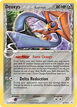 2006 Pokemon EX Holon Phantoms #4/110 Deoxys Delta Species Front