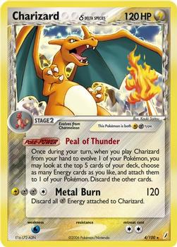 2006 Pokemon EX Crystal Guardians #4/100 Charizard Front
