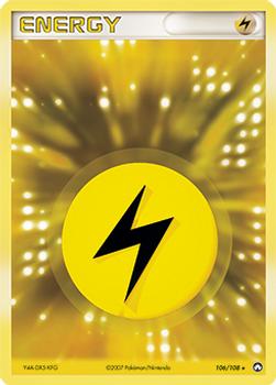 2007 Pokemon EX Power Keepers #106/108 Lightning Energy Front