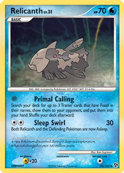 2008 Pokemon Diamond & Pearl Great Encounters #51/106 Relicanth Front