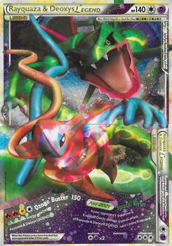 2010 Pokemon HeartGold & SoulSilver Undaunted #90/90 Rayquaza & Deoxys LEGEND Front