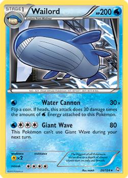 2012 Pokemon Black & White Dragons Exalted #26 Wailord Front