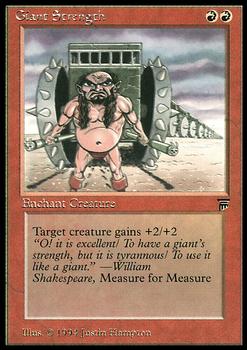 1994 Magic the Gathering Legends #NNO Giant Strength Front