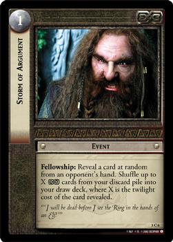 2002 Decipher Lord of the Rings CCG: Realms of the Elf-lords #3C6 Storm of Argument Front