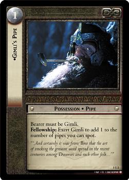 2002 Decipher Lord of the Rings CCG: Realms of the Elf-lords #3U2 Gimli's Pipe Front