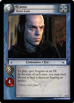 2003 Decipher Lord of the Rings The Return of the King #7R21 Elrond, Elven Lord Front