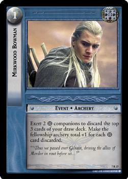 2003 Decipher Lord of the Rings The Return of the King #7R27 Mirkwood Bowman Front