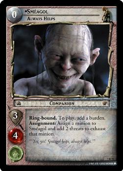 2003 Decipher Lord of the Rings The Return of the King #7R71 Smeagol, Always Helps Front