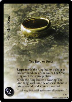2004 Decipher Lord of the Rings Shadows #11R1 The One Ring, The Ring of Rings Front
