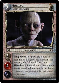2004 Decipher Lord of the Rings Shadows #11R51 Smeagol, Scout and Guide Front