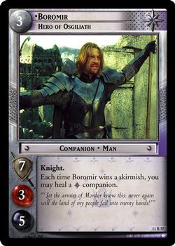 2004 Decipher Lord of the Rings Shadows #11R57 Boromir, Hero of Osgiliath Front
