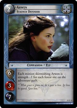 2004 Decipher Lord of the Rings Shadows #11U15 Arwen, Staunch Defender Front