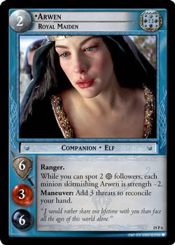 2007 Decipher Lord of the Rings CCG: Age's End #19P6 Arwen, Royal Maiden Front