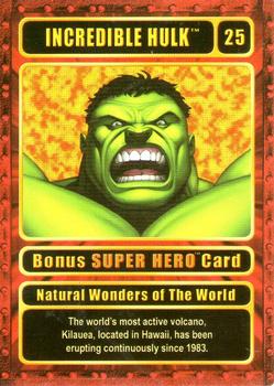2003 Genio Marvel - Bonus Super Hero Gold Border #25 Incredible Hulk Front