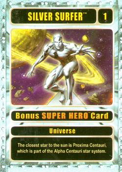 2003 Genio Marvel - Bonus Super Hero Silver Border #1 Silver Surfer Front