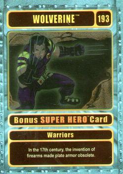 2003 Genio Marvel - Bonus Foil Super Hero Gold Border #193 Wolverine Front