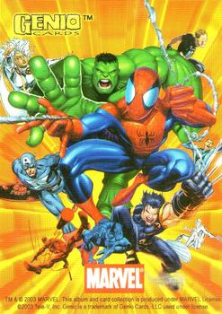 2003 Genio Marvel - Bonus Foil Super Hero Gold Border #217 Captain America Back