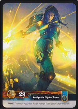 2011 Cryptozoic World of Warcraft Twilight of the Dragon #1 Auralyn the Light of Dawn Back