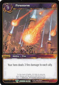 2012 Cryptozoic World of Warcraft War of the Ancients #25 Firestorm Instant Front