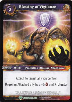 2012 Cryptozoic World of Warcraft War of the Ancients #29 Blessing of Vigilance Front