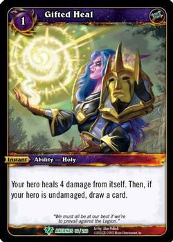 2012 Cryptozoic World of Warcraft War of the Ancients #36 Gifted Heal Instant Front