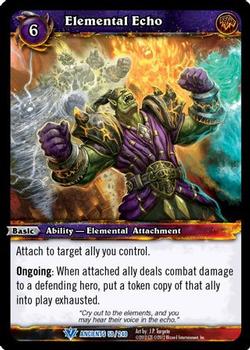 2012 Cryptozoic World of Warcraft War of the Ancients #50 Elemental Echo Front
