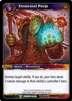 2012 Cryptozoic World of Warcraft War of the Ancients #51 Elemental Purge Instant Front