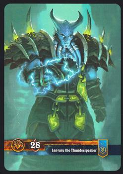 2012 Cryptozoic World of Warcraft Throne of the Tides #4 Janvaru the Thunderspeaker Back