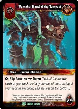 2012 Cryptozoic World of Warcraft Throne of the Tides #19 Samaku, Hand of the Tempest Front