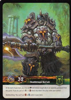 2012 Cryptozoic World of Warcraft Throne of the Tides #21 Deathbringer Kor'ush Back