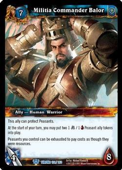 2012 Cryptozoic World of Warcraft Throne of the Tides #124 Militia Commander Balor Front