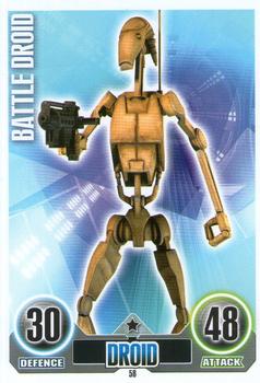 2010 Topps Star Wars Force Attax Series 1 #58 Battle Droid Front