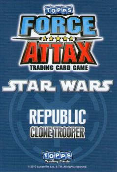 2010 Topps Star Wars Force Attax Series 1 #112 Clone Pilot Matchstick & Y-Wing Starfighter Back