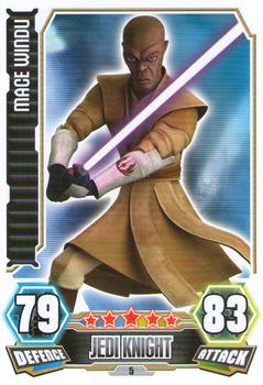 2012 Topps Star Wars Force Attax Series 3 #5 Mace Windu Front