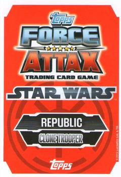 2012 Topps Star Wars Force Attax Series 3 #44 Clone Commander Fox Back