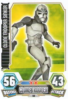 2012 Topps Star Wars Force Attax Series 3 #50 Clone Trooper Sinker Front