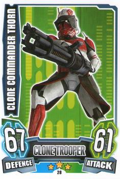 2013 Topps Force Attax Star Wars Movie Edition Series 4 #28 Clone Commander Thorn Front
