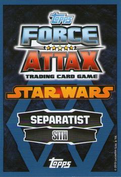 2013 Topps Force Attax Star Wars Movie Edition Series 4 #101 Darth Sidious Back