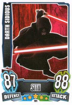 2013 Topps Force Attax Star Wars Movie Edition Series 4 #101 Darth Sidious Front