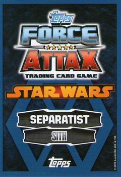 2013 Topps Force Attax Star Wars Movie Edition Series 4 #211 Darth Maul Back